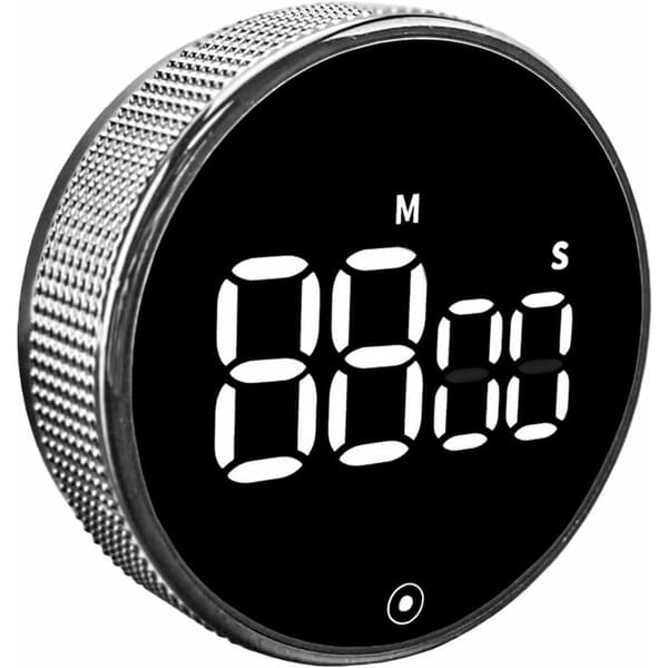 Køkkentimer, Digital Timer LCD-display, Minuttæller med magnetisk, roterende nedtælling, Timer bruges til madlavning, grill, læring, sport