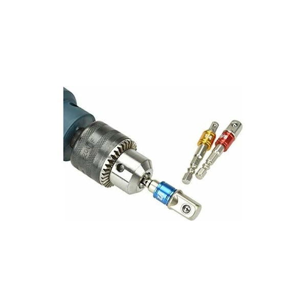 3-delad hylsadapter [1/4\", 1/2\", 3/8\"] Hex hylsmutteradapter.