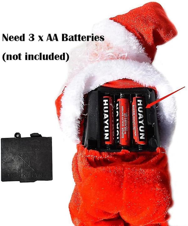 Elektrisk jultomte leksak höftskakande dansande jultomte dockor barn present gitarr