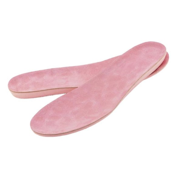 1 par 3,5 cm förhöjda innersulor Invisible Eva andningssulor för män och kvinnor (storlek 35-40 rosa)