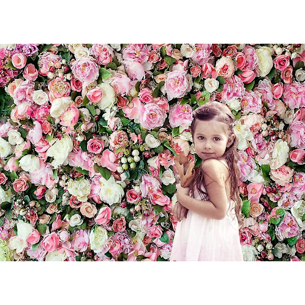 Kunststudio 3D Blomst Foto Bakgrunn Rosa Rose Fotobakgrunn For Bilder Nyfødt Bryllupsdusj Bursdagsfest 6x4ft