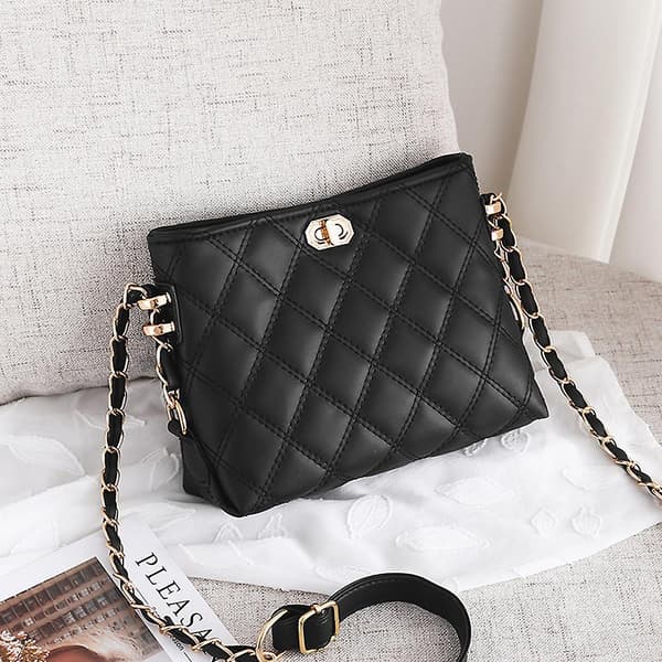 Liten crossbody-väska för kvinnor, handväskor, mode, läder, lätt, handväskor, svart