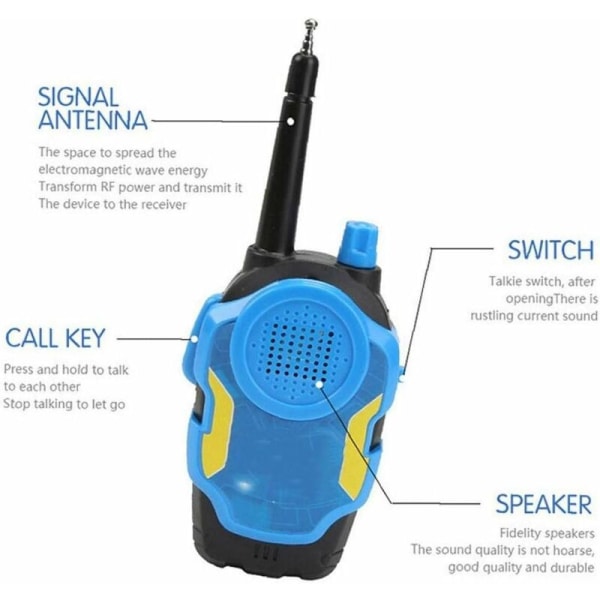 2st/lot Professionell lätt bärbar elektronisk intercom Mini barninterphone Walkie talkie barn tvåvägs bärbar radio