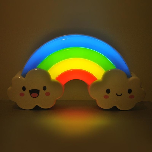 Rainbow Night Light, 0,5w Plug-in Nattlampa för barn, Led Dusk to Dawn Sensor Söt barnkammare present Nattlampa för baby Barn Flicka Pojke Toddler