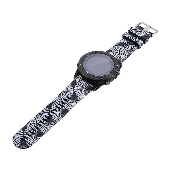 För Garmin Fenix ​​5x Quick Release Printed StrapBlack