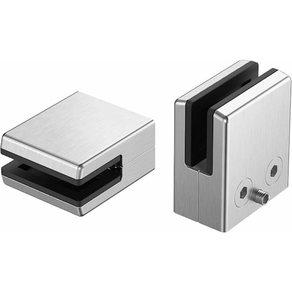 Glasklämmor 8 st 8-10 mm Rostfritt stål 304 Glasklämmor Platt bakre Justerbar Glasfäste för Trappa Räcke Ledstång