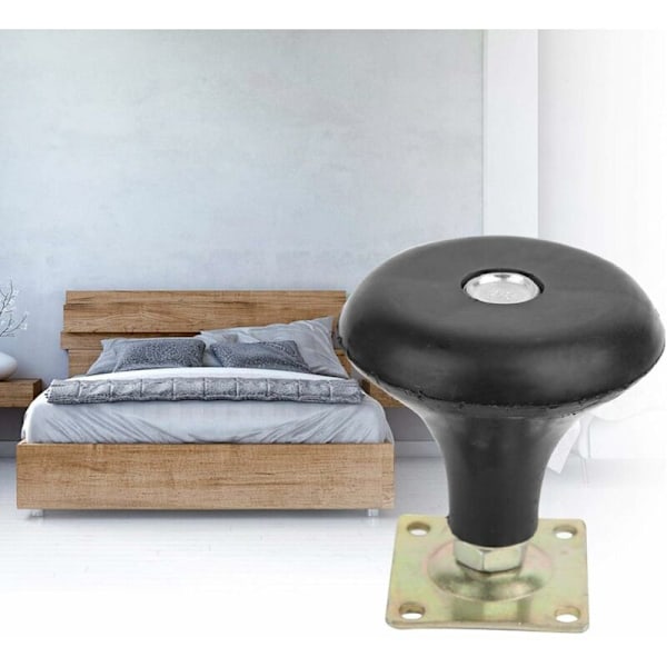 Fastgjorte hjul seng fastgjorte hjul sofa stol møbler sort universal små møbelhjul (fast trompetbase)