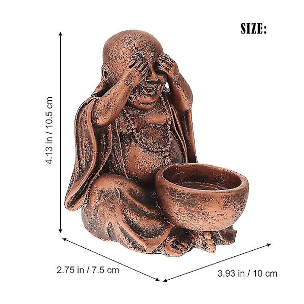 3 st Buddha Staty Ljusstake
