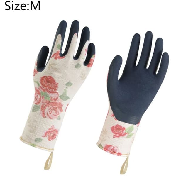 Læderhavehandsker til kvinder, lange havehandsker til roseskæring, til mor og bedstemor, pink M