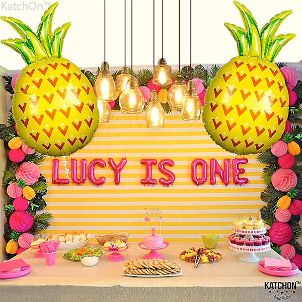 Store, 32 Tommer Ananas Balloner - Ananas Party Dekorationer | Ananas Ballon Til Ananas Fødselsdag Dekorationer | Frugt Balloner | Ananas Min
