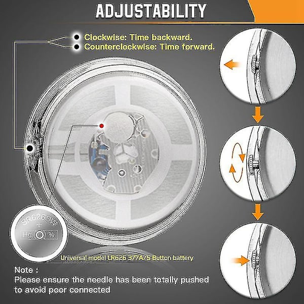 Kompatibel 22-25,4 mm styre Fashion bilklock termometer mätare universell modell