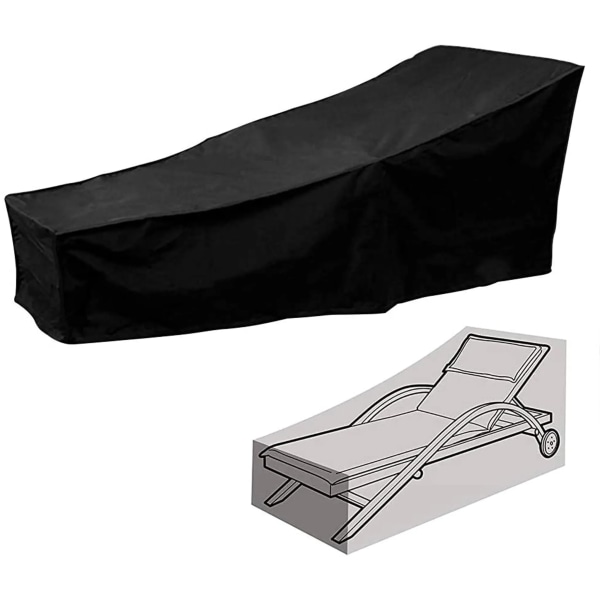 Överdrag för trädgårdsstol, solstolsöverdrag vattentätt (210*75*40*80cm)