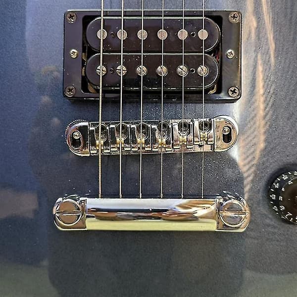För Lp Sg Elgitarr Metall Gitarrstall Låsande Tune-o-matic Stall Och Stränghållare Set, Silver