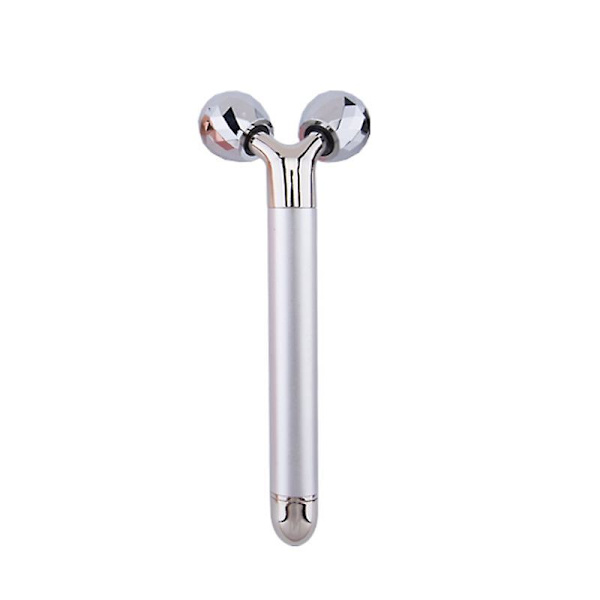 2-i-1 Elektrisk Ansiktsmassagerulle 24k Gyllene Ansiktsmassager, 3d Rulle Och T-Form Ansiktsmassager Massagesats Arm Ögon Näsa Massager Hudvård Verktyg