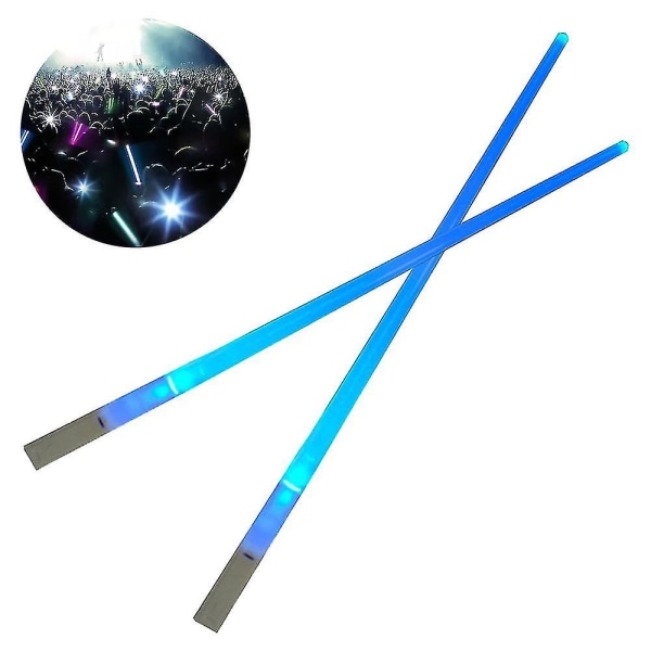 Led Luminous Chopsticks Light Stick Konsertartefakt, Blinkande Stick Chopsticks（Blå）