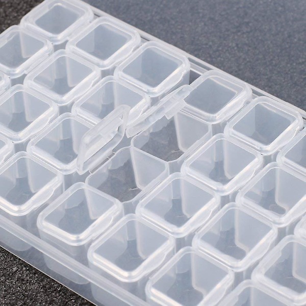 28 Grids Diamond Brodery Box, Diamond Storage Box Beads Organizer Case För Smycken Pärlor Örhängen Verktygsbehållare