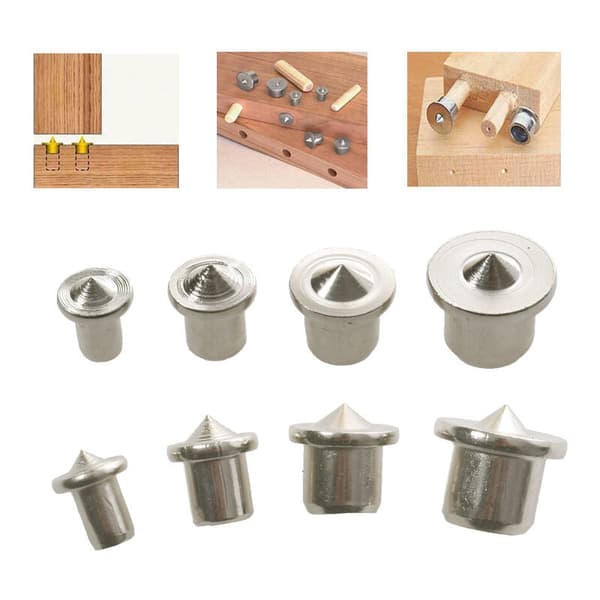 Stift centrerande plugg, T-Audace 24 stycken plugg plugg plugg markör, för plugg guide plugg snickeri (6 mm, 8 mm, 10 mm, 12 mm)