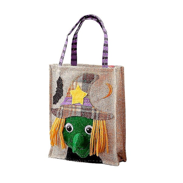 Halloween Dekorationer Cartoon Pumpa Linne Tote Bag Spökfestival Party Kindergarten