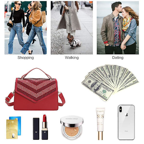 Crossbody-väska Designer Aftonväska Clutch Handväska för Bröllop/Bal/Fest