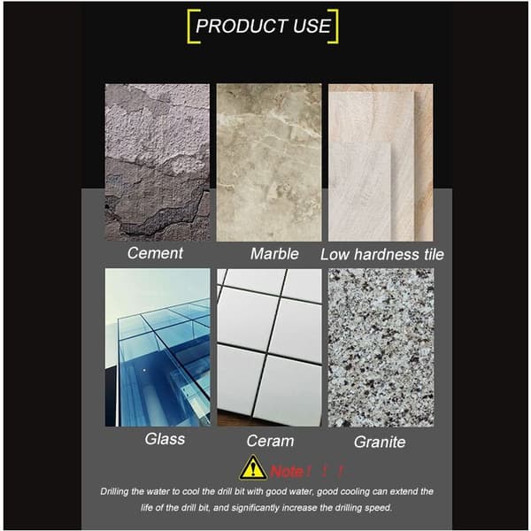 Cross Hex Bor Kronkeramik Glas Hulåbner Betonlegering Triangulær Størrelse 4mm (1 stk)