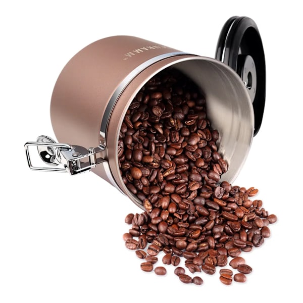 Schramm® kaffeburk 1200 ml i 10 färger med doseringssked Höjd: 12cm Kaffeburkar Kaffeburk av rostfritt stål, färg: brons