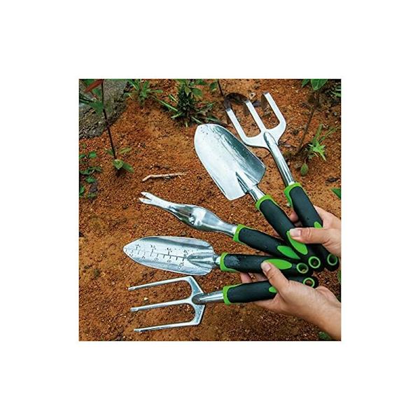 Edelstål trädgårdsspade - Blomsterspade - Trädgårdsverktyg för små arbeten för plantering, omplantering, ogräsrensning, korrosionsskydd ， E