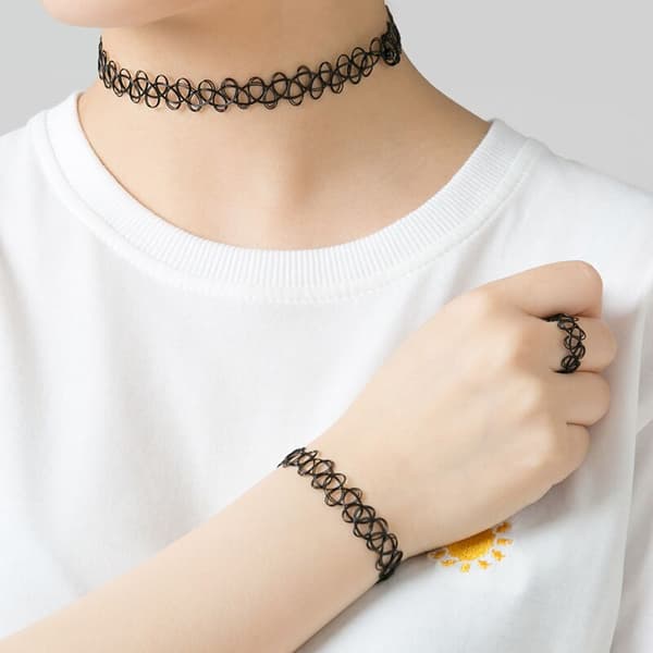 2-pack halsband/halsband svart