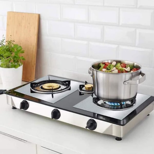 10 st Gas Spis Skydd, Non-stick Spis Skydd Återanvändbar Brännare Skydd Värmebeständig Spisplatta Lätt Rengöring Gas Spis Gas Spis Skydd