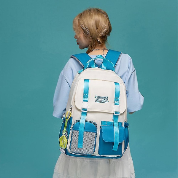 Student skoletaske kvindelig stor kapacitet rygsæk mellemskole studerende afslappet rygsæk