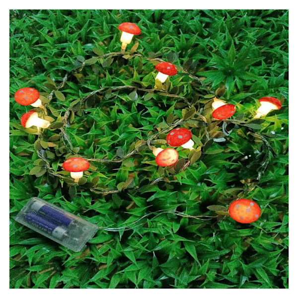 Solar Fairy Lights Svamp Fairy Lights 3M 20LED utomhus Fairy Lights Vattentät inomhus Trädgård Uteplats Party Julgran Varm vit?