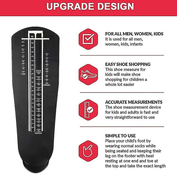 Professionell fotmätningsenhet, amerikansk standardskosstorlek, skomätningsenhet linjalstorlek för