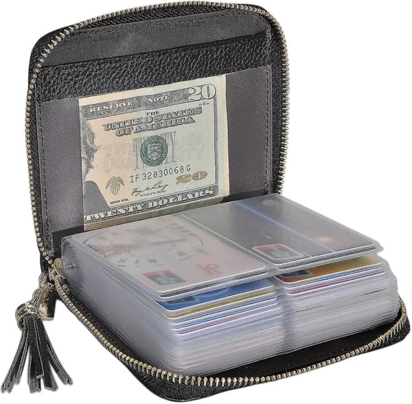 Kvinnors kreditkortshållare Zip Case Rfid Blocking-1