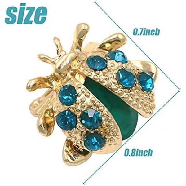 Retro damdjur strass brosch (6 stilar) 6 stycken