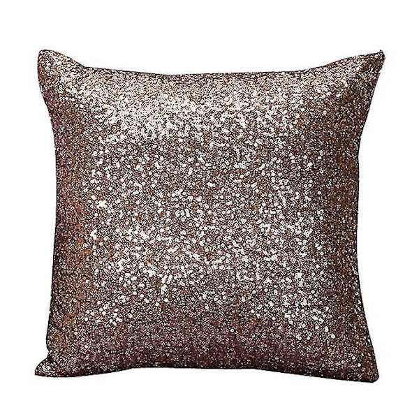 Kastkuddeöverdrag i enfärgad glitter med paljetter - Café Heminredning