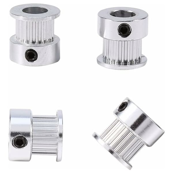 20 tænder tandremskive 8 mm aluminiumslegering tandremskive til 3D-printer 2 stk (20 tænder (8 mm indre hul))