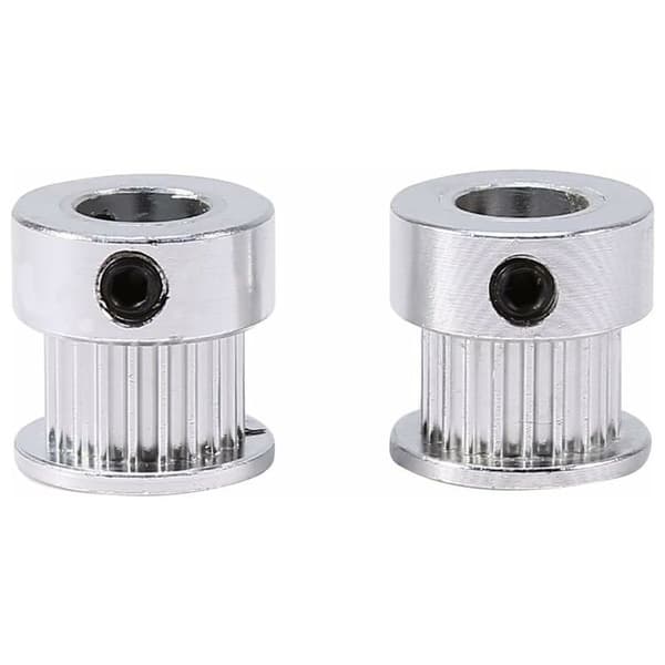 20 tænder tandremskive 8 mm aluminiumslegering tandremskive til 3D-printer 2 stk (20 tænder (8 mm indre hul))