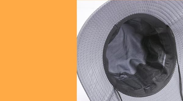 Sommarfiskarehatt herr utomhus solskydd hatt stor brätte solhatt (mörkgrå)