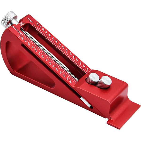 Justerbar höjdmätare för inställningsblock, Kingson Aluminium Precision Woodworking Tools, 1/64" till 1-1/16" räckvidd