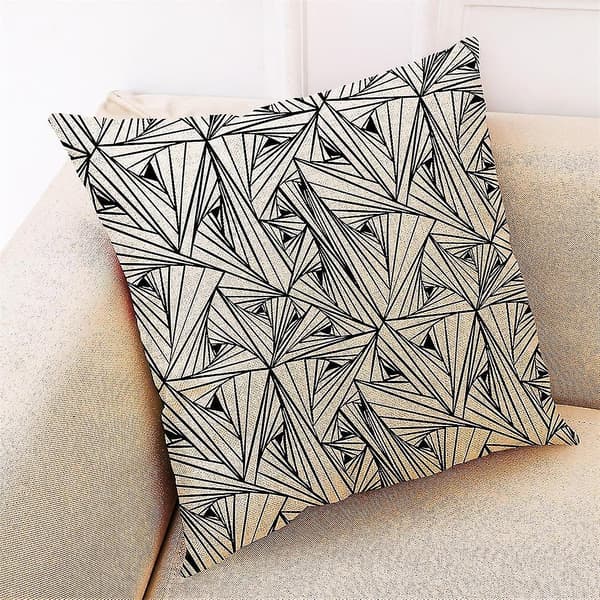 Kuddfodral Enkel Geometrisk Mönster Soffa Bil Kastkudde Överdrag Heminredning 4-pack