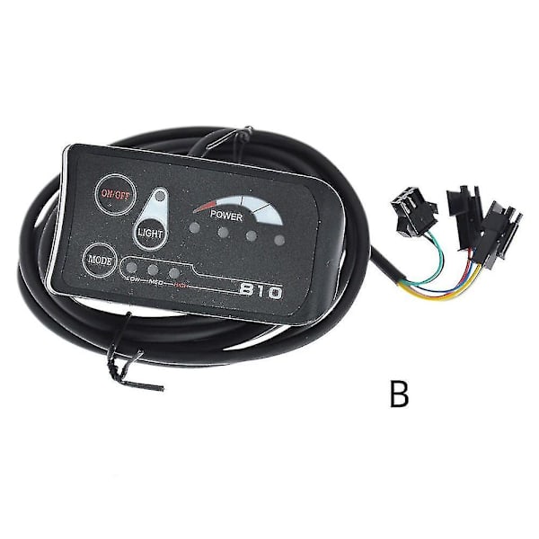 1 st Abs Svart Jst-sm 810 24v/36v/48v Elektrisk Cykel E-cykel 24v/36v/48v 810 Led Display Controller Plastpanel Cirka 85g（36V A）