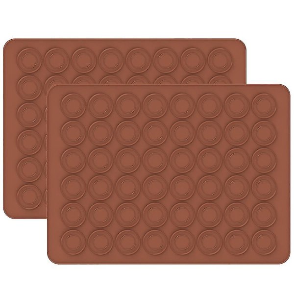 Silikon Macaron Mats, 2 delar Macaron Pads Non-sticking Molds Mats Pads för att göra eller baka-26（stora）