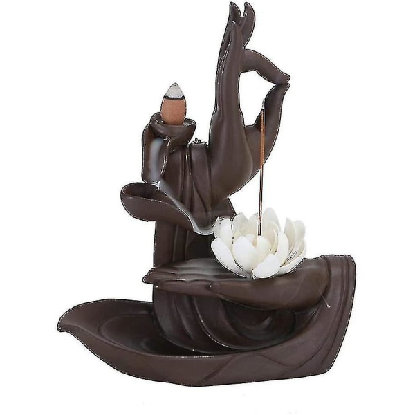 Rökelsehållare, Censer Buddha Rökelsehållare i keramik, Rökelsekonhållare, Rökelsehållare Backflow Censer Heminredning Hantverk Present