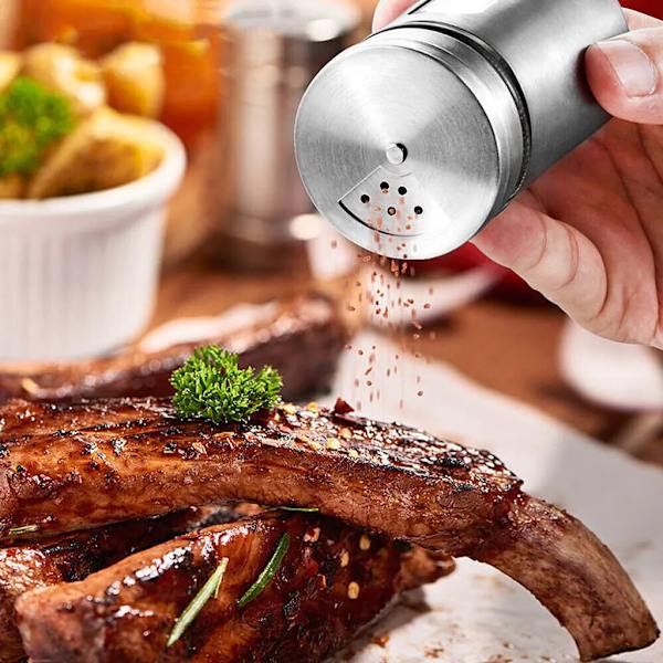 6 st kryddburkar kryddburkar förvaringsburkar salt peppar kryddburkar rostfritt stål burk