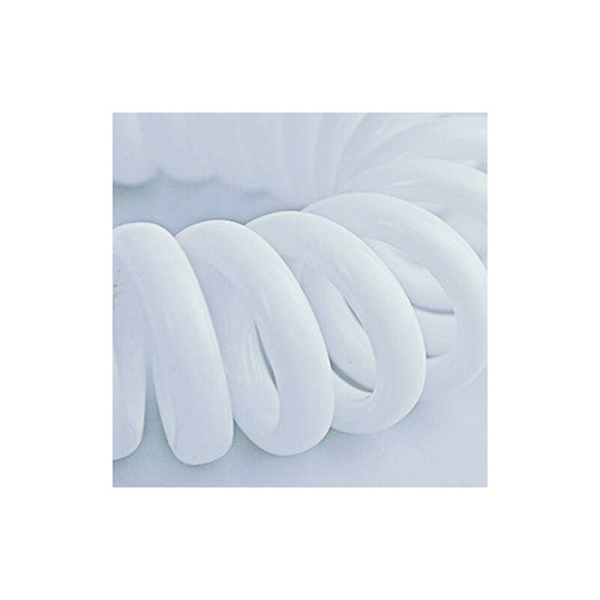 Skumduschslang med kopparkoppling, 1,5 m PVC-teleskopfjäderslang, indragbar slang för handdusch, toalett och bidé, vit??