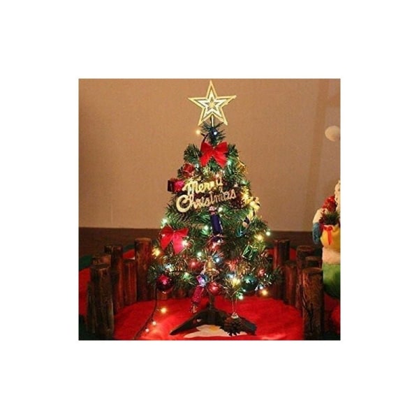 50 cm joulukuusi, minipuu ja keinotekoinen puukoristeet pöytään, työpöytään, kodin koristeluun (joulukuusi)