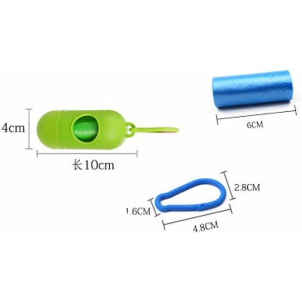8 rullar hundbajspåsar, hundbajspåsar, biologiskt nedbrytbara hundbajspåsar, vattentäta, extra tjocka och hundbajspåsar, lätta att ta bort