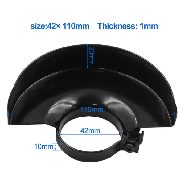 2 stk. Sort Metal Hjulbeskytter Beskyttelsesdæksel Slibemaskine Udskiftning til Elektrisk Vinkelsliber（100mm）