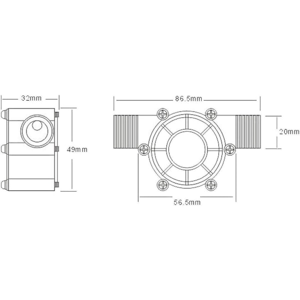 Vattenflödesgenerator Turbingenerator Vattenkraftverk Mikro Vattenkraftgenerator 1/2 Tums Bärbar Vattenladdare 10w 12v