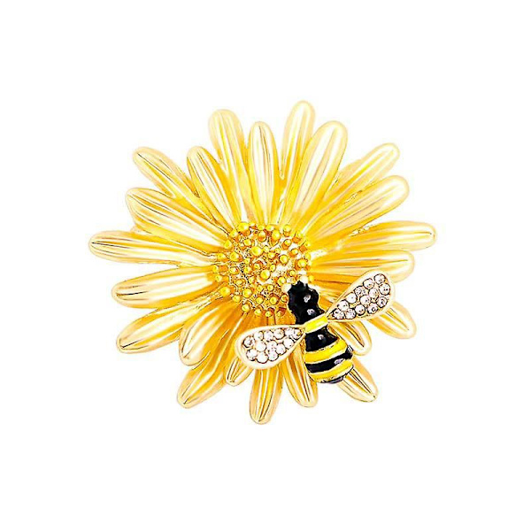 Liten Bi Söt Daisy Krysantemum Pärla Broscher Corsage Tillbehör Söta Pins För Kvinnor