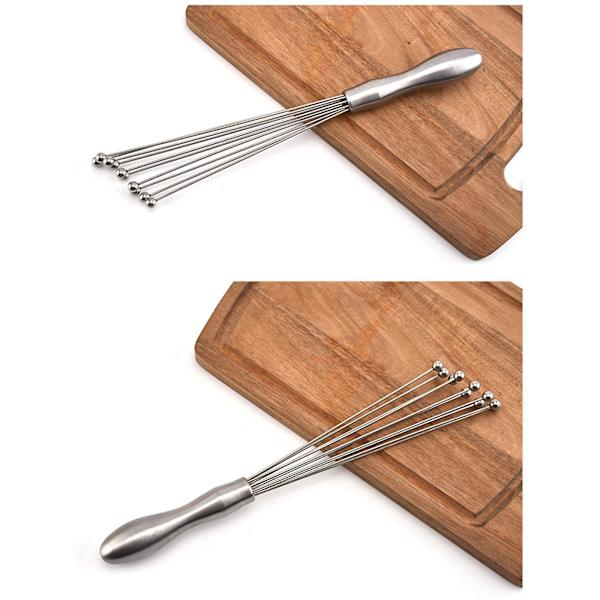 Rustfrit stålblander-sæt til madlavning, blanding, omrøring, omrøring - holdbart og ergonomisk design